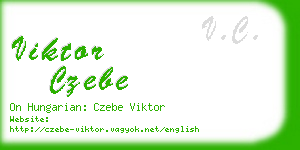 viktor czebe business card